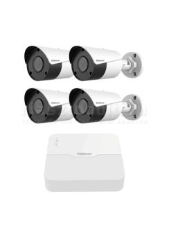   Akciós kameraszett csomag - Videosec Mini-4POE CSŐ 2MP (IP kamera + POE rögzítő)