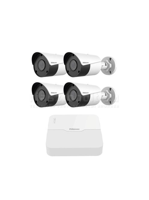 Akciós kameraszett csomag - Videosec Mini-4POE CSŐ 2MP (IP kamera + POE rögzítő)