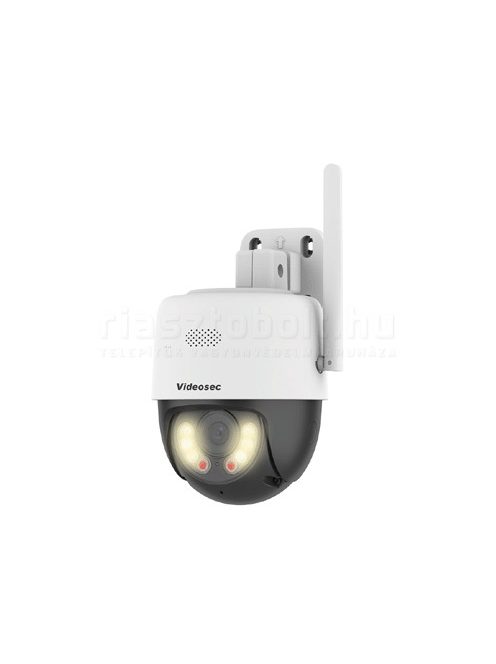 Videosec PT-23-40WAL forgatható IP kamera  (WiFi, 3MP, StarLight, FullColor, IR30m, LED10m, 4mm, SD, Mikrofon)