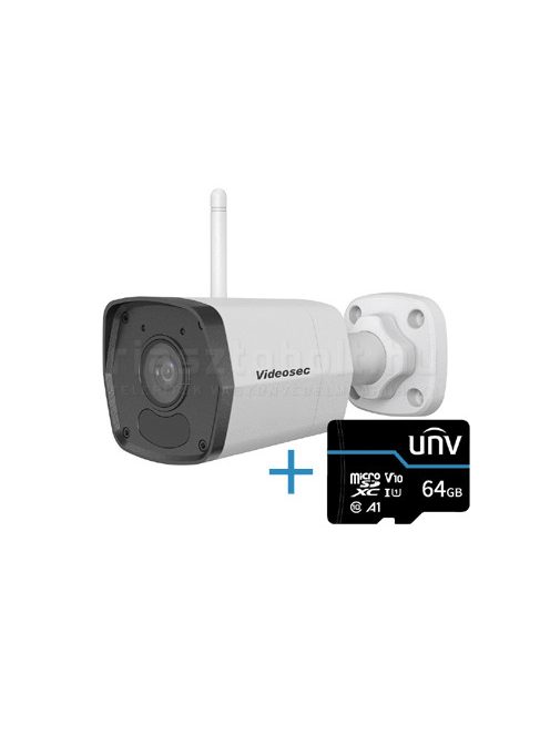 Videosec IPW2122-40WiFi cső IP kamera (WiFi, 2MP, IR30m, 4mm, SD)