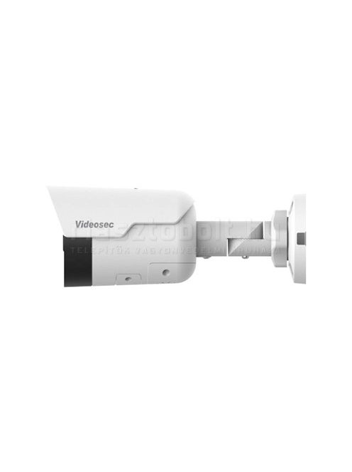 Videosec IPW-2128IQ-28SWAL cső IP kamera (8MP, IR30m, LED30m, 2.8mm, POE, WDR, SD, Mikrofon, Intelligens)