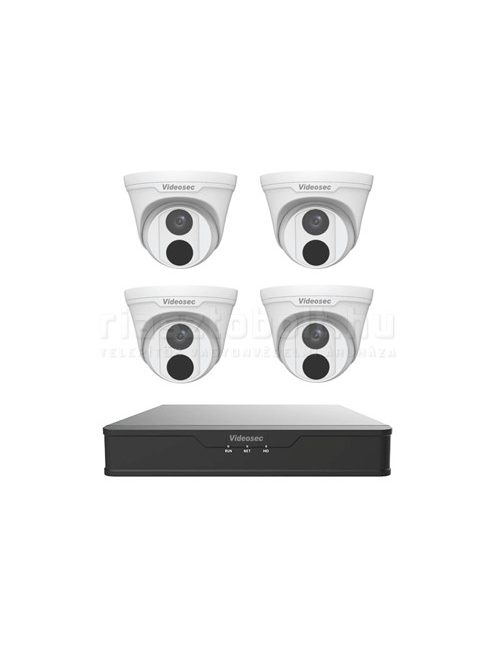 Akciós kameraszett csomag - Videosec Mini-4 DÓM 4MP (IP kamera + rögzítő)