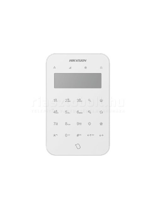 Hikvision riasztó AX Pro vezeték nélküli LCD kezelő + kártyaolvasó - DS-PK1-LT-WE