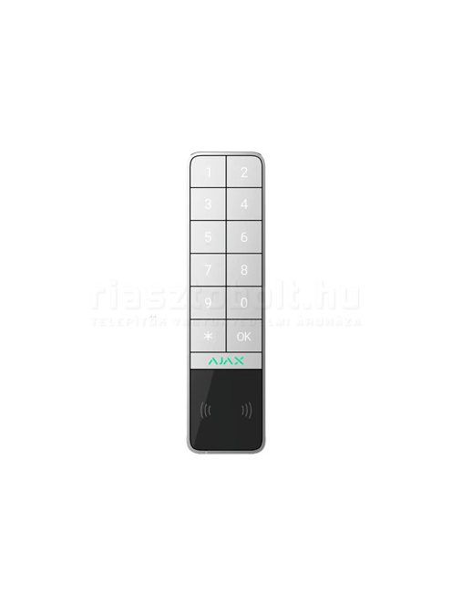 AJAX riasztó - Ajax KeyPad Outdoor vezeték nélküli kültéri kezelő kártyaolvasóval (WH) fehér