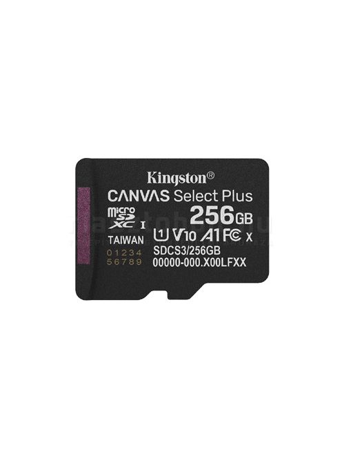 Kingston Canvas Select Plus microSD kártya 256GB