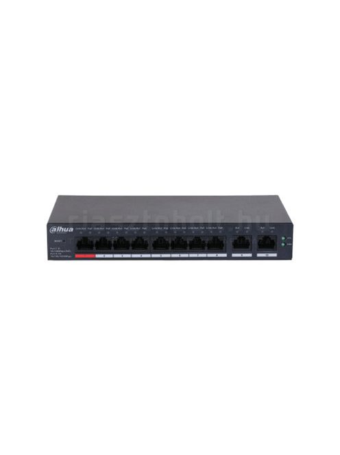Dahua CS4010-8ET-110 menedzselhető POE switch (8 POE port, 110W, 2 Gigabit uplink)