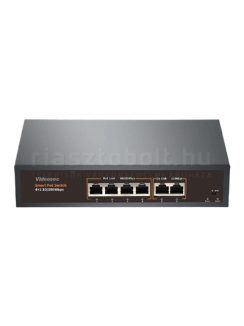Videosec PS04FE+2FE POE switch (4 POE port, 78W, 2 uplink)