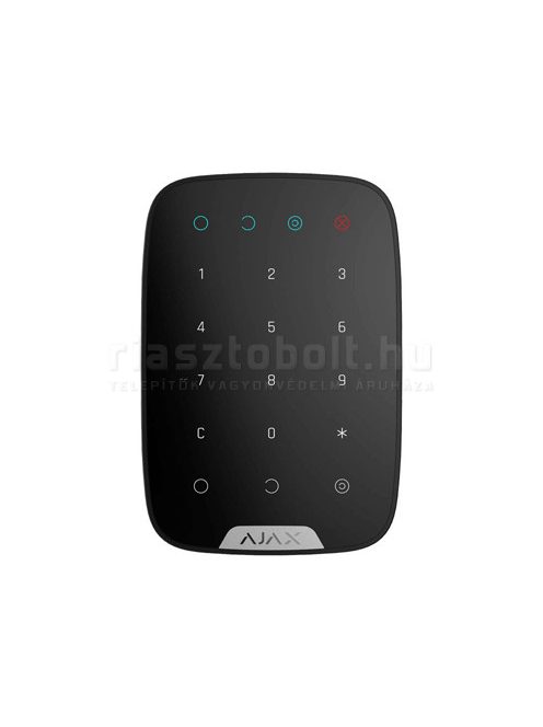 AJAX riasztó - Ajax KeyPad Plus vezeték nélküli kezelő kártyaolvasóval (BL) fekete